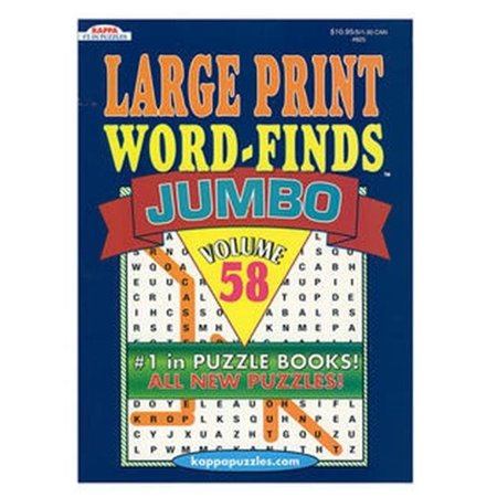 BAZIC PRODUCTS Bazic Products 825 Kappa Jumbo Large Print Word Finds Puzzle Book - 48 Case 825